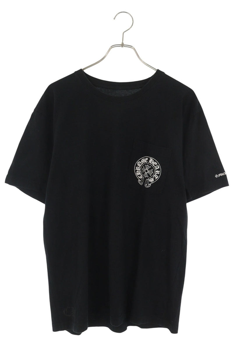 Chrome Hearts Horseshoe Back Print T-Shirt Black Size L