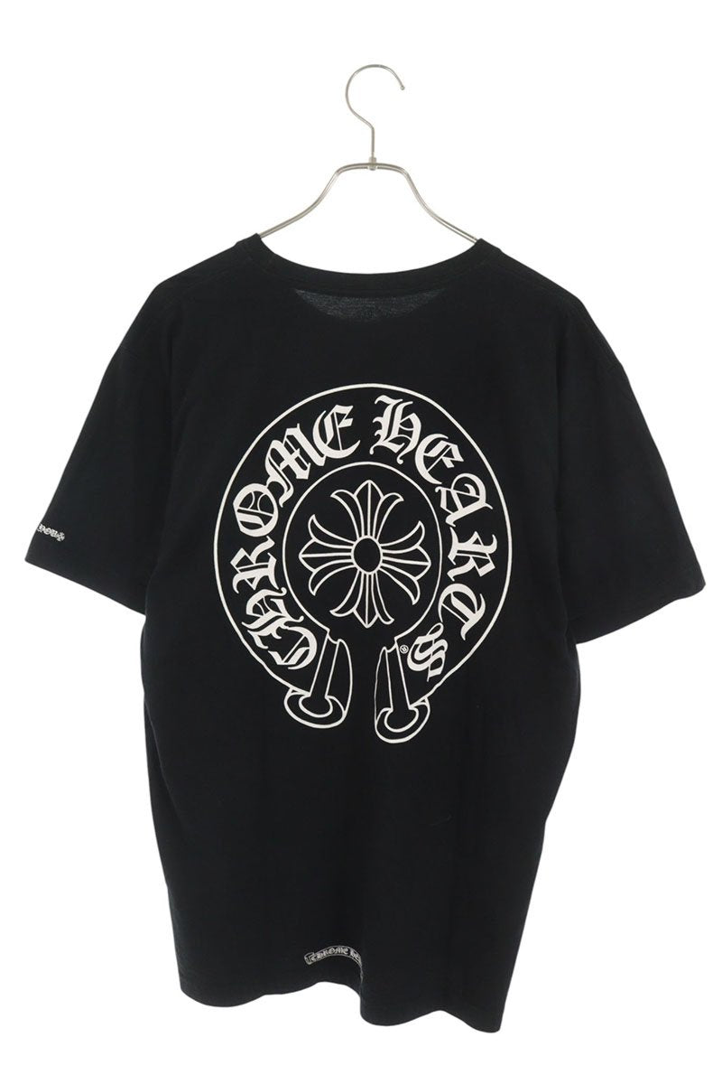 Chrome Hearts Horseshoe Back Print T-Shirt Black Size L