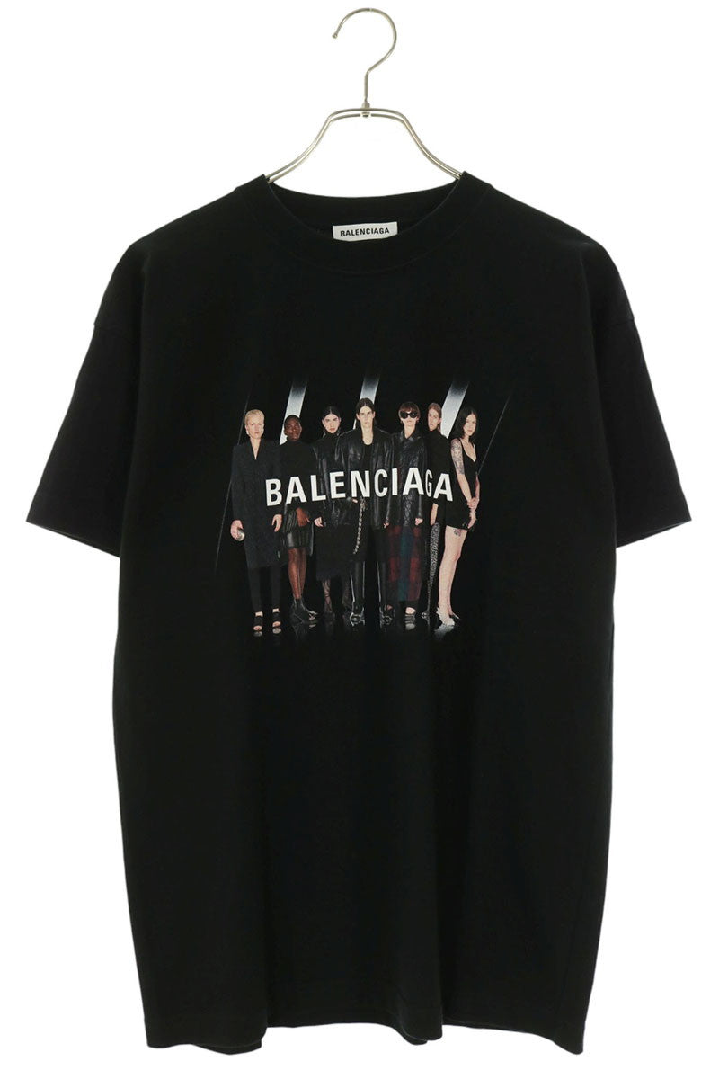 BALENCIAGA Real Balenciaga Print T-Shirt Black Size XS