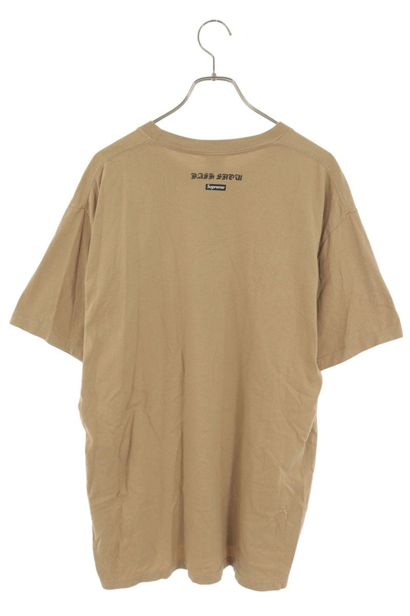 SUPREME 23AW Hell Front Print T-Shirt Beige Size L