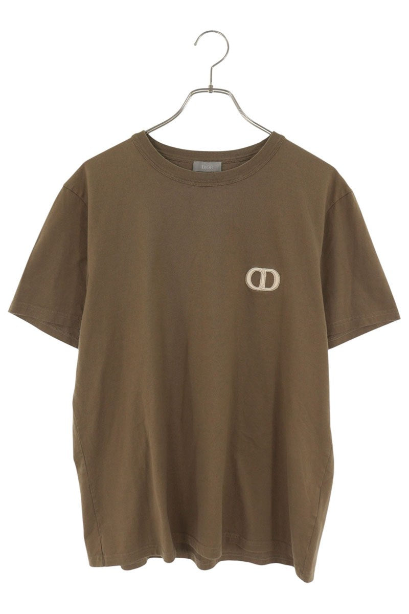 DIOR CD Icon Print Cotton T-Shirt Brown Size L