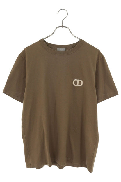 DIOR CD Icon Print Cotton T-Shirt Brown Size L