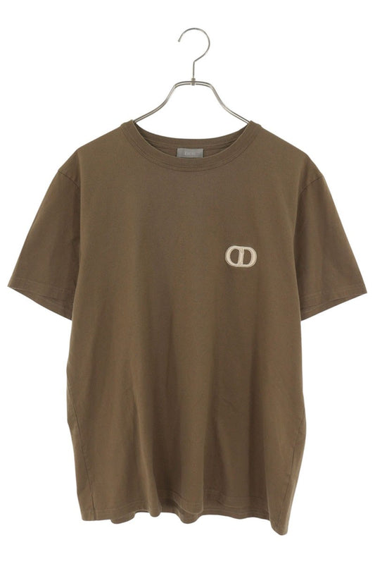 DIOR CD Icon Print Cotton T-Shirt Brown Size L