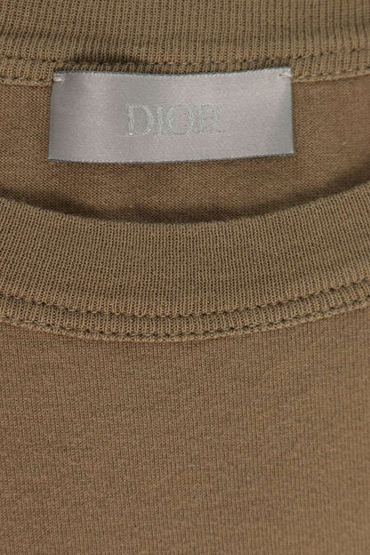 DIOR CD Icon Print Cotton T-Shirt Brown Size L