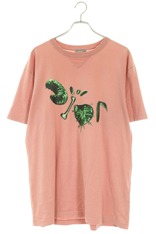 DIOR Cactus Jack Logo Print T-Shirt Pink Size M