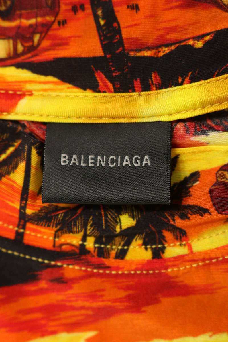 BALENCIAGA All-Over Print Fitted T-Shirt Multi Size XS