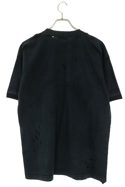 BALENCIAGA Distressed Logo Print T-Shirt Multi Size M