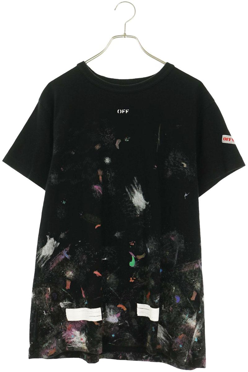 OFF-WHITE Galaxy Print T-Shirt Black Size XS