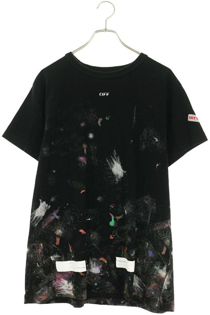 OFF-WHITE Galaxy Print T-Shirt Black Size XS
