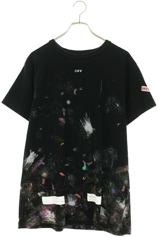 OFF-WHITE Galaxy Print T-Shirt Black Size XS