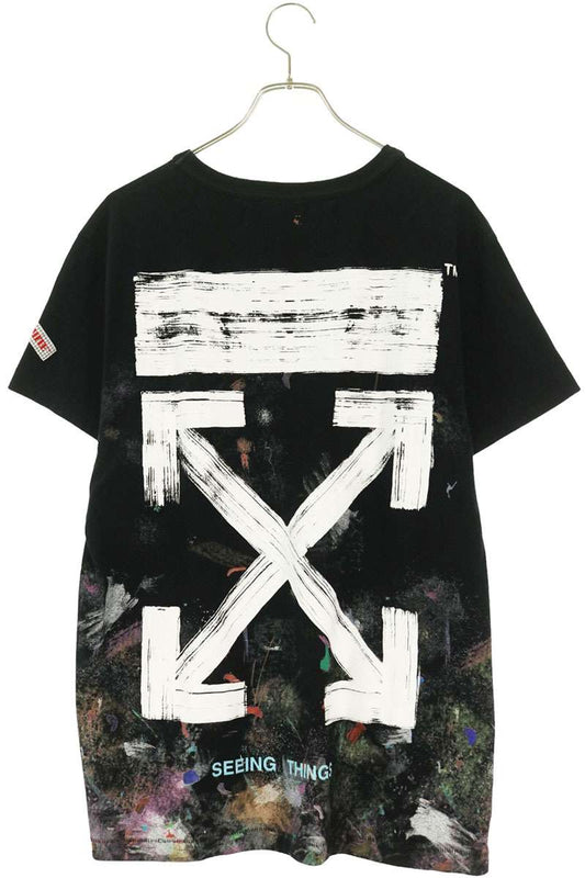 OFF-WHITE Galaxy Print T-Shirt Black Size XS