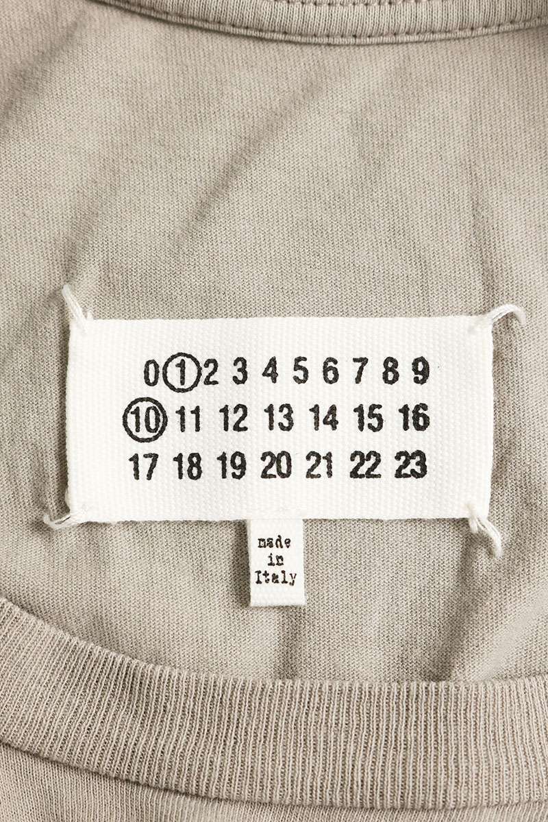 Maison Margiela 25AW Chest Logo Print T-Shirt Gray Size XXS