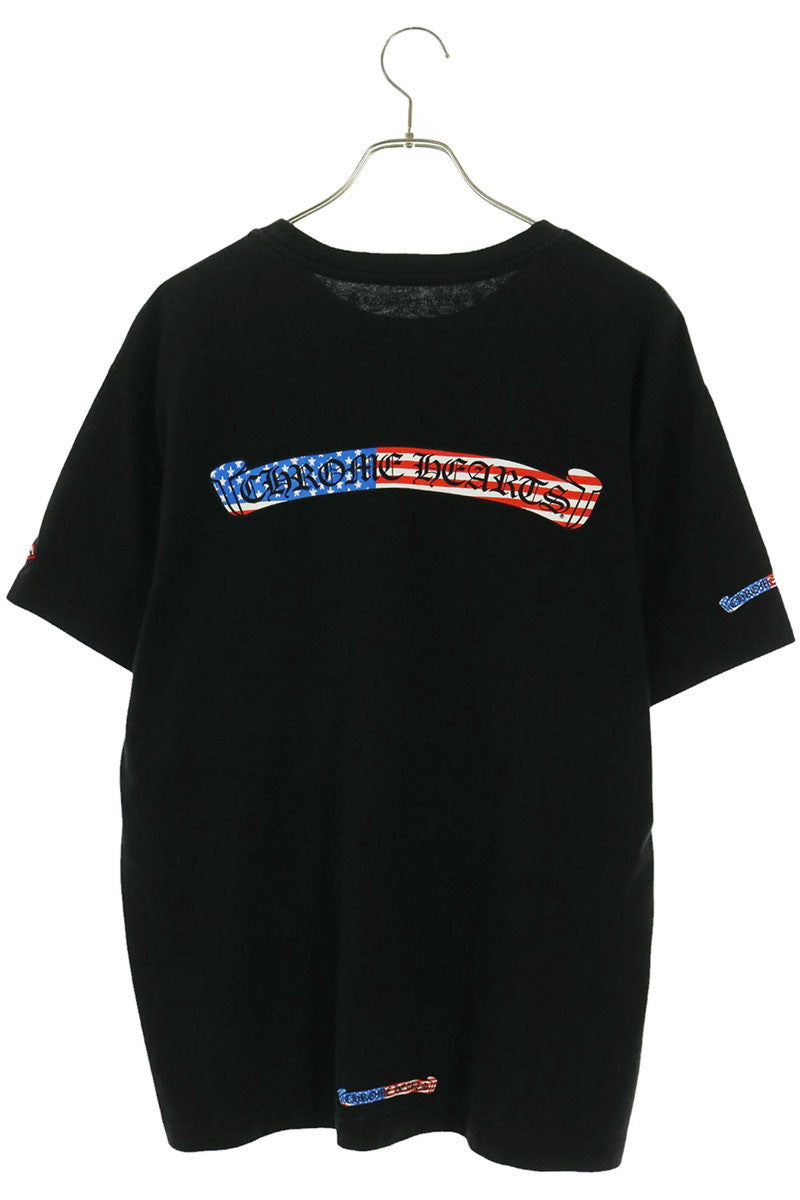 Chrome Hearts PPO US SCRL Flag Logo T-Shirt Black Size XL