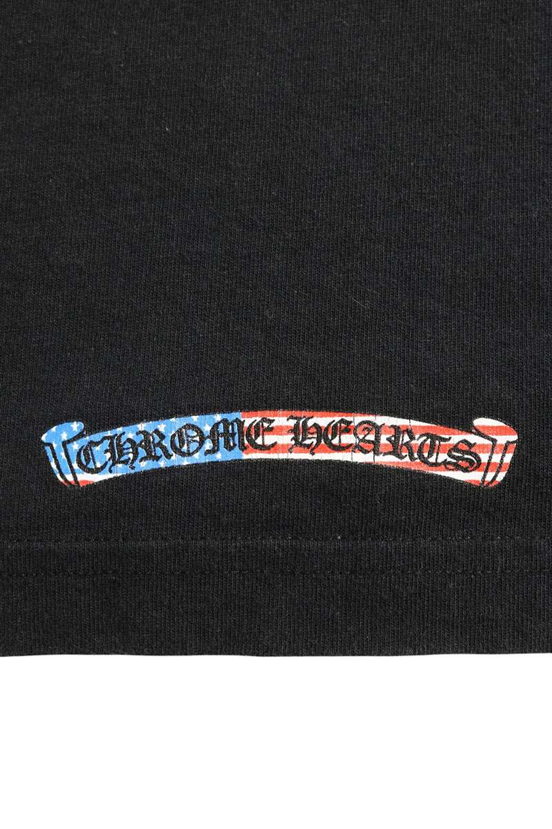 Chrome Hearts PPO US SCRL Flag Logo T-Shirt Black Size XL