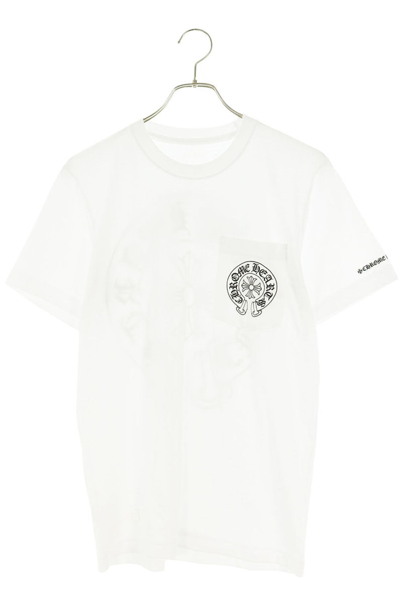 Chrome Hearts Back Horseshoe Print T-Shirt White Size S