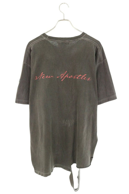 KIDILL Distressed Cotton T-Shirt Gray Size FREE