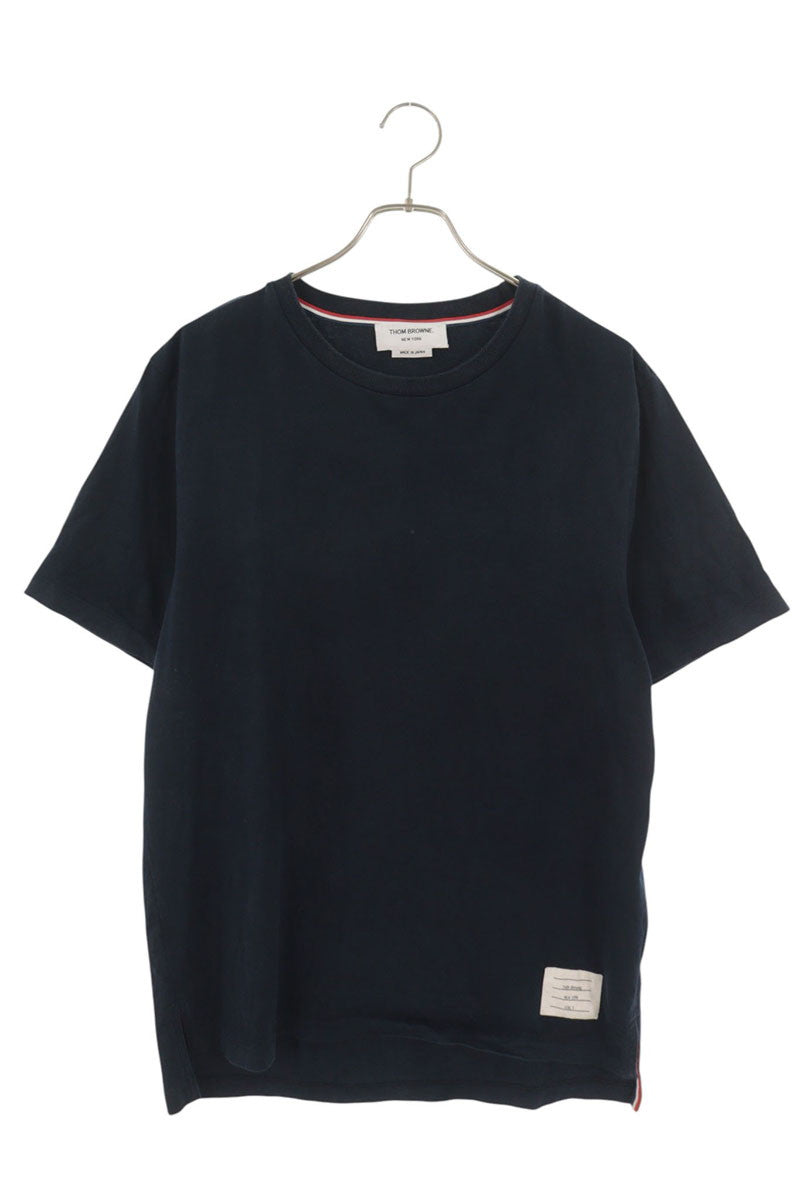 THOM BROWNE Side Slit T-Shirt Navy Size 3