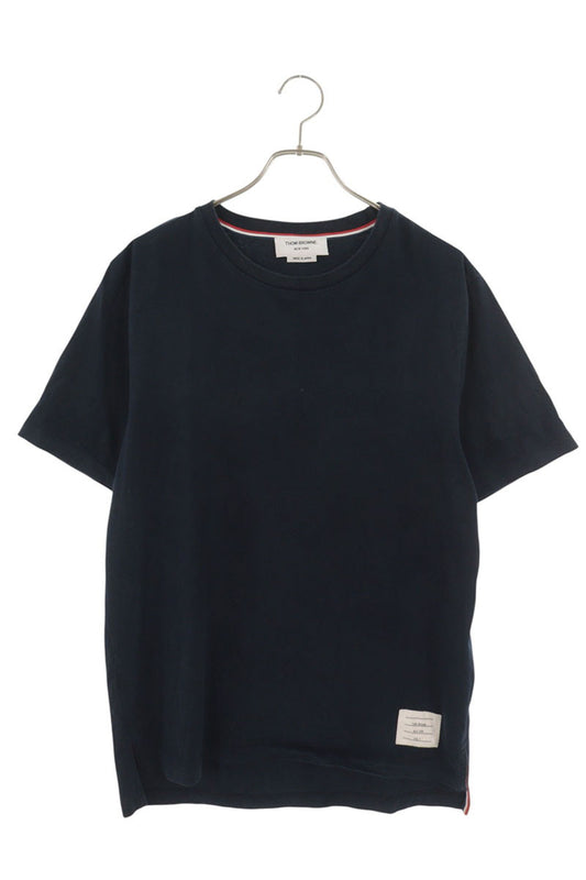 THOM BROWNE Side Slit T-Shirt Navy Size 3