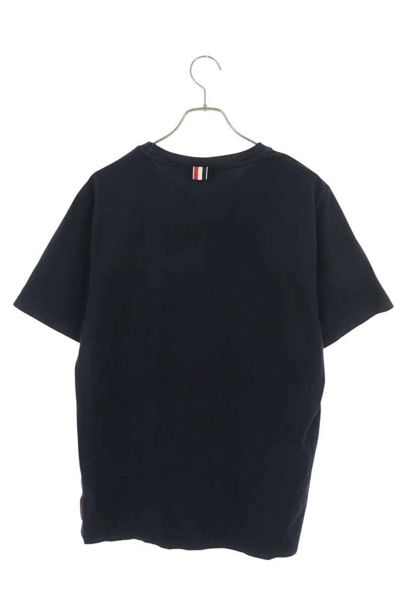 THOM BROWNE Side Slit T-Shirt Navy Size 3