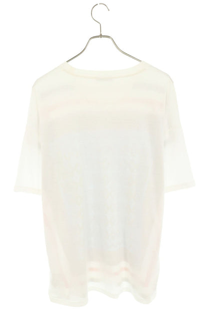 VALENTINO Logo Border Print T-Shirt White Size S