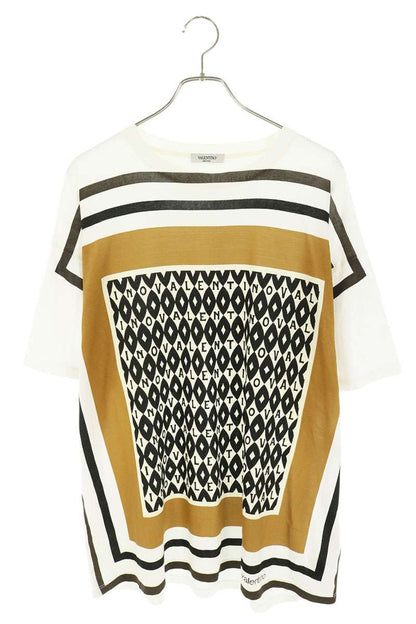 VALENTINO Logo Border Print T-Shirt Multi Size S