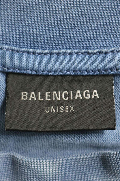 BALENCIAGA 24SS Pari Moon Print T-Shirt Blue Size 4