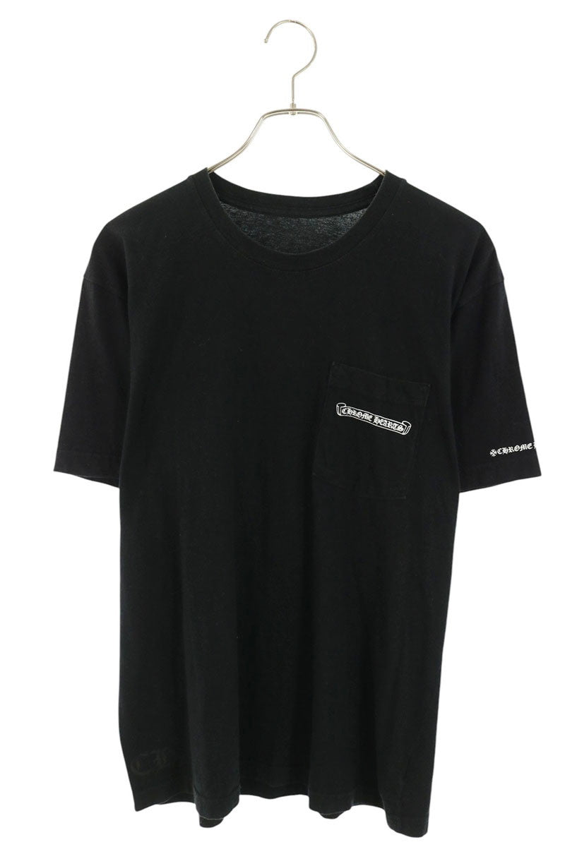 Chrome Hearts Black Scroll Label Back Print T-Shirt Size L