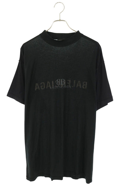 BALENCIAGA Black Inside-Out Logo T-Shirt Size 1