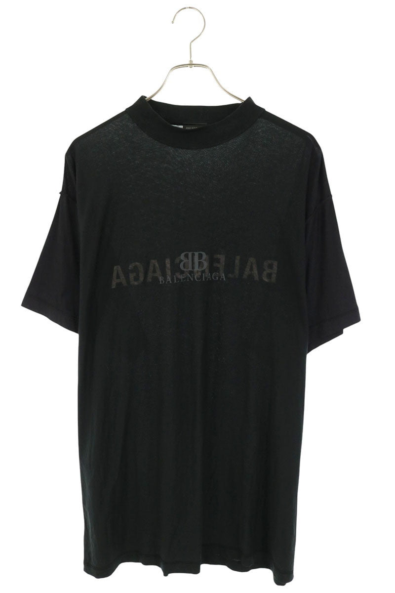 BALENCIAGA Black Inside-Out Logo T-Shirt Size 1