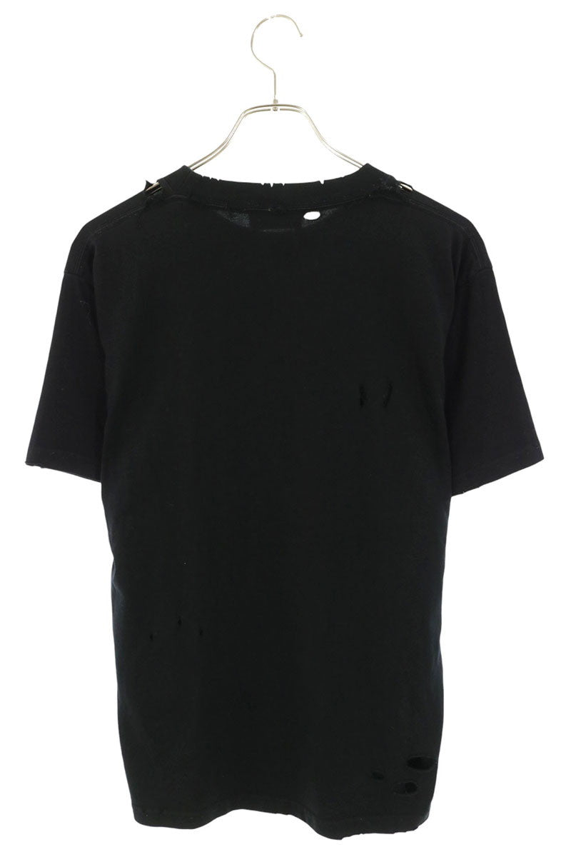 BALENCIAGA Black Blur Logo T-Shirt Size S