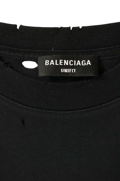 BALENCIAGA Black Blur Logo T-Shirt Size S