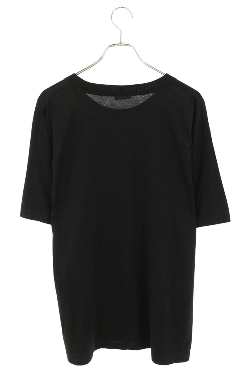 CELINE Black Logo Print Loose Fit T-Shirt Size XL