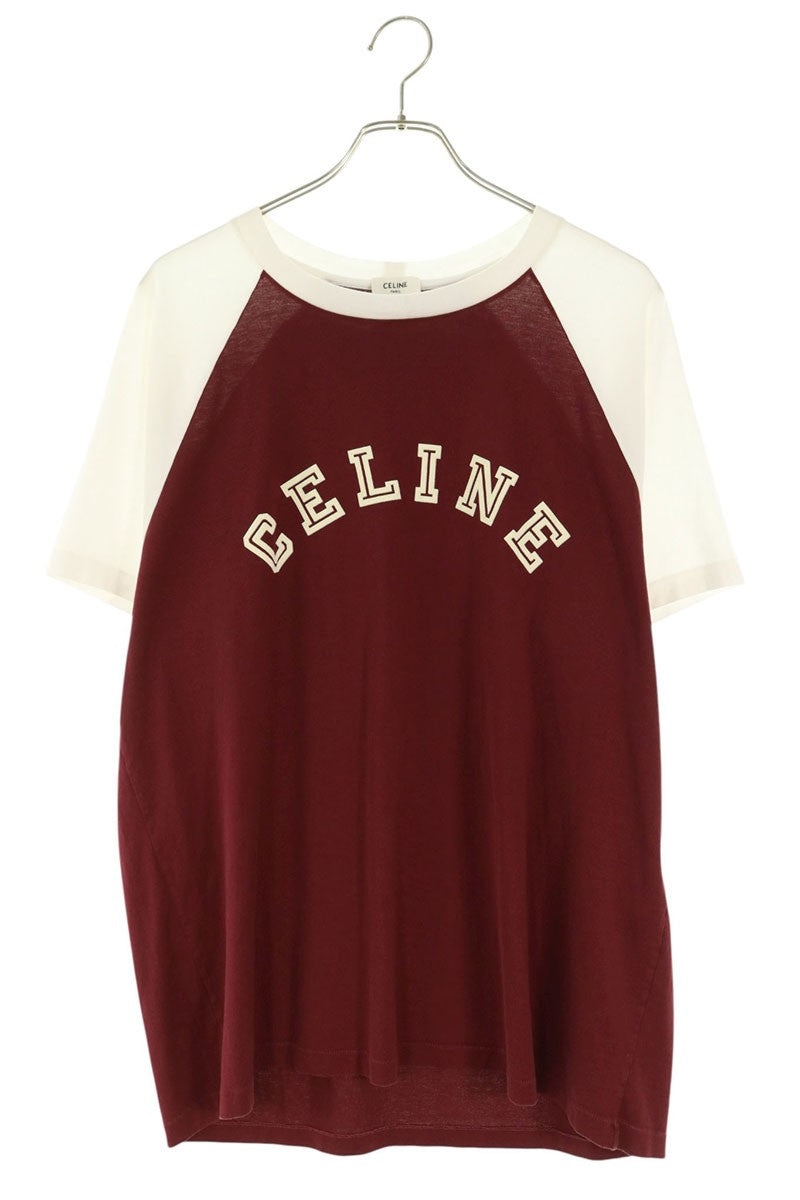 CELINE Flocked Logo Print T-Shirt Multi Size L