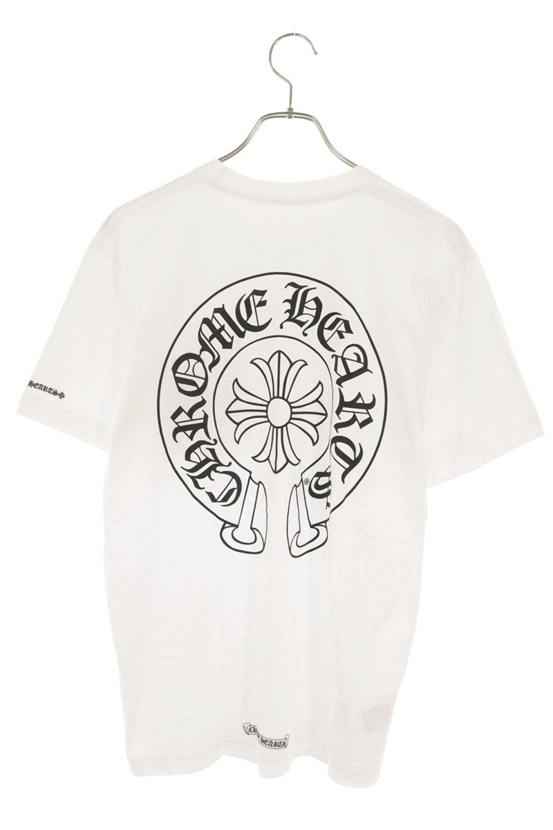 Chrome Hearts Back Horseshoe Print T-Shirt White Size XL