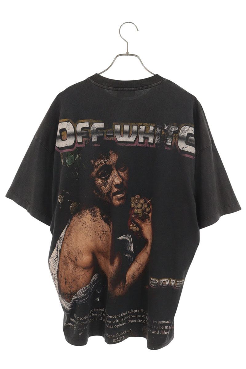 OFF-WHITE Digit Bacchus Distressed T-Shirt Black Size XS
