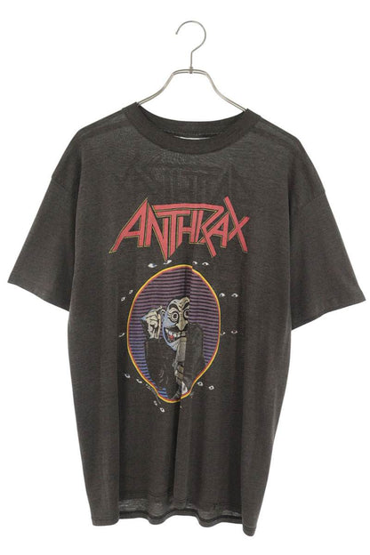 VINTAGE Anthrax NOW IT'S DARK Print T-Shirt Gray Size XL