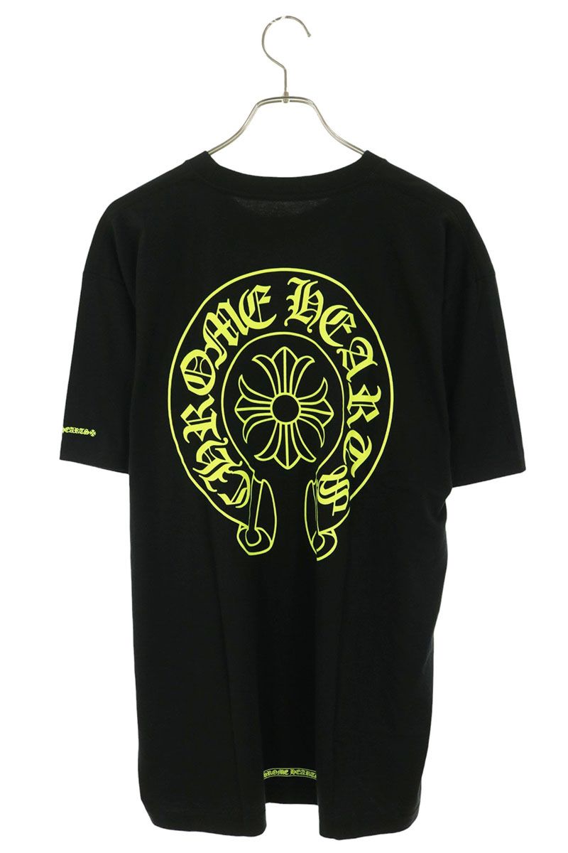 Chrome Hearts Black Yellow Horseshoe Print T-Shirt Size XL