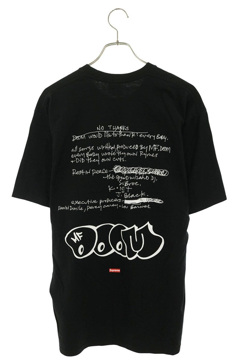 SUPREME 23AW MF DOOM Front Print T-Shirt Black Size L