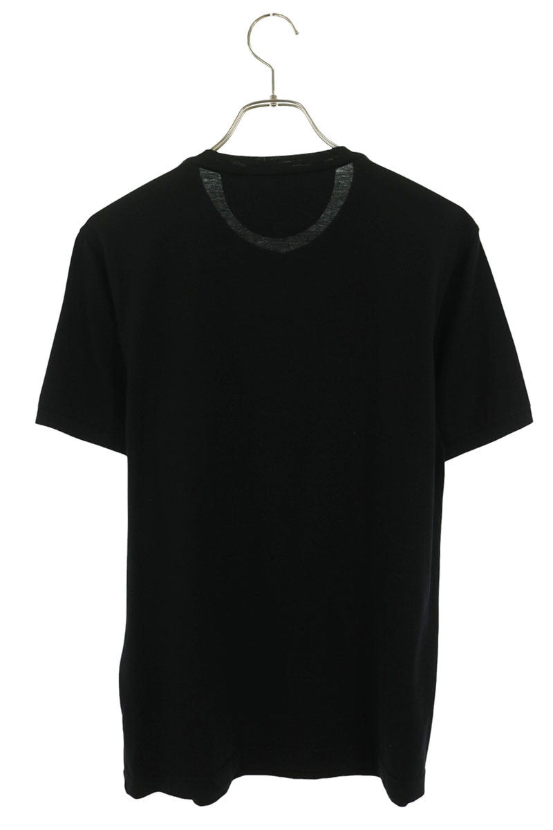 FENDI Lagerfeld Stone Logo Bijou T-Shirt Black Size 48