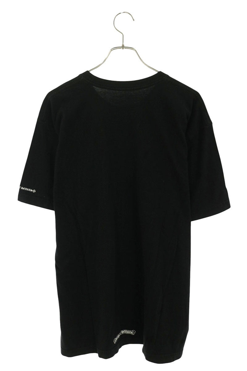 Chrome Hearts Neck Logo Print T-Shirt Black/White Size XXL