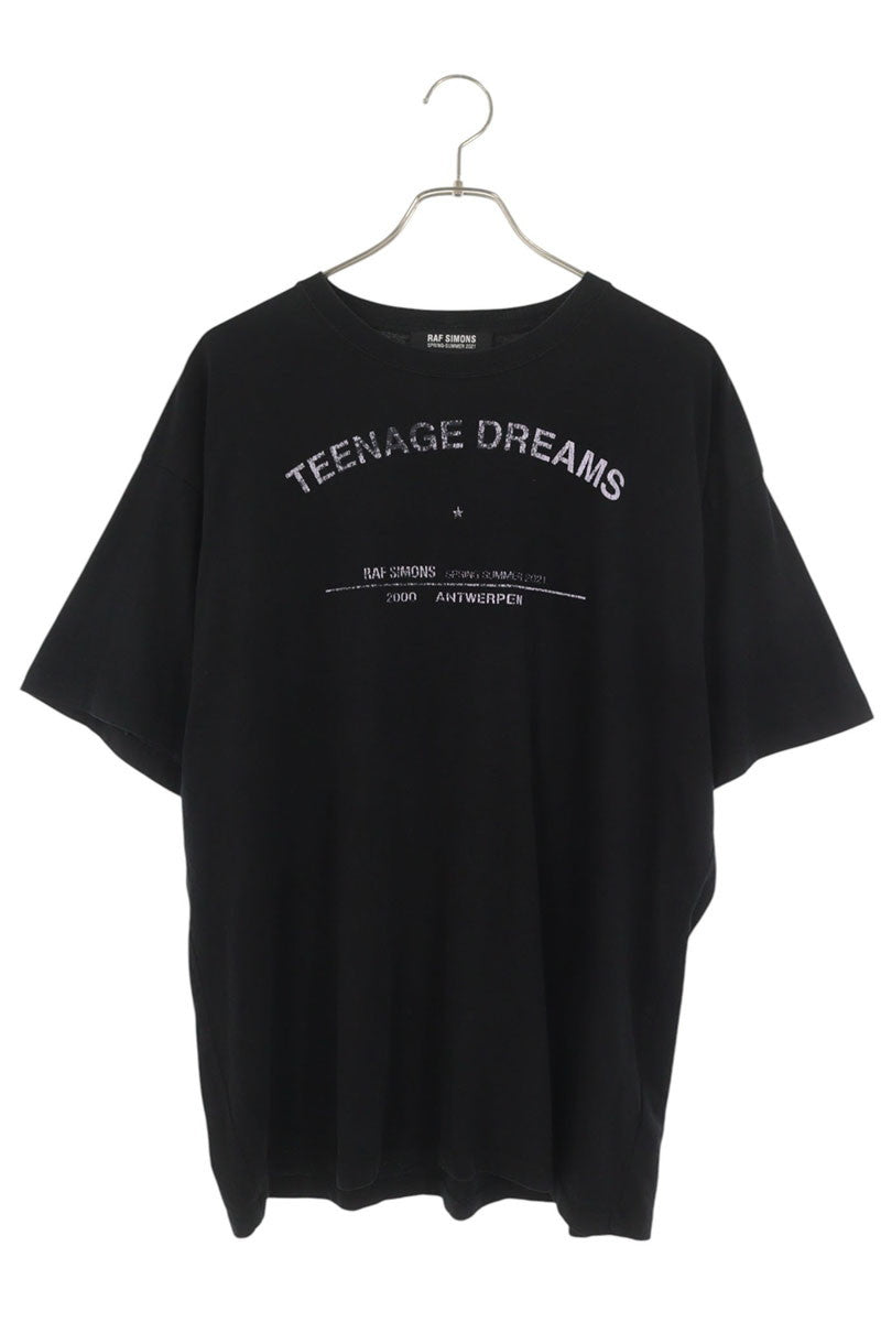 RAF SIMONS 21SS TEENAGE DREAMS Print T-Shirt Black Size L