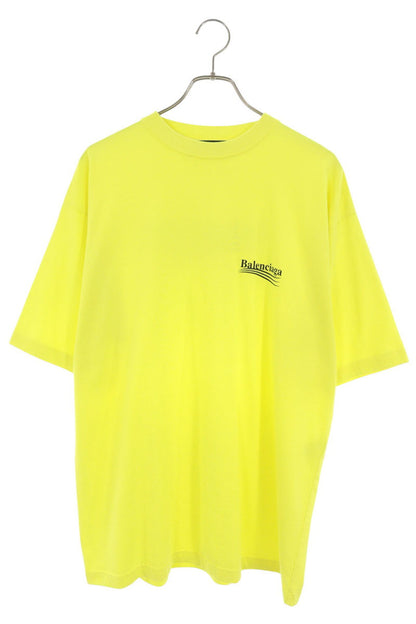 BALENCIAGA Campaign Logo Print T-Shirt Yellow Size S
