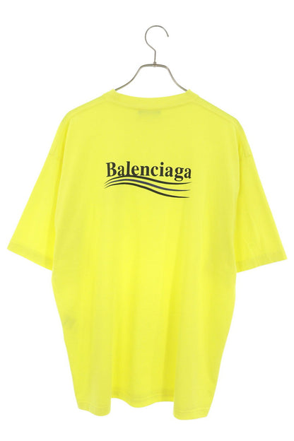 BALENCIAGA Campaign Logo Print T-Shirt Yellow Size S