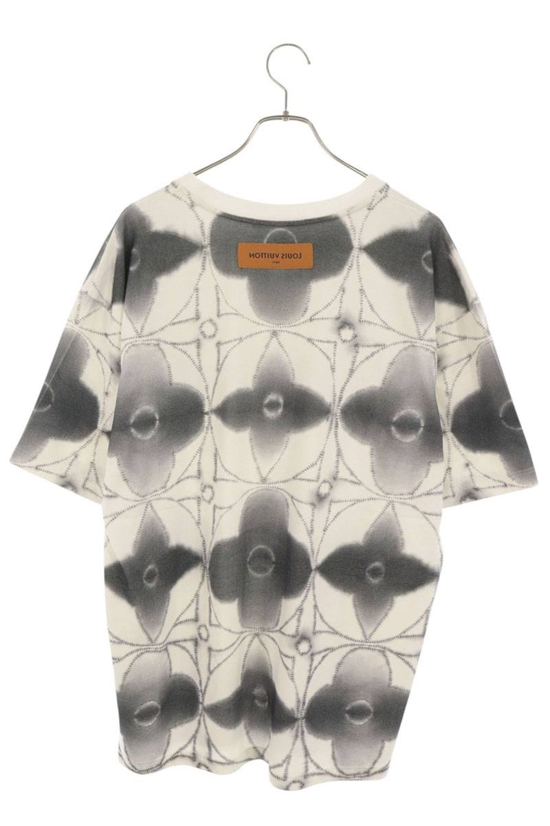 LOUISVUITTON Tie-Dye Monogram T-Shirt White/Grey Size XXL