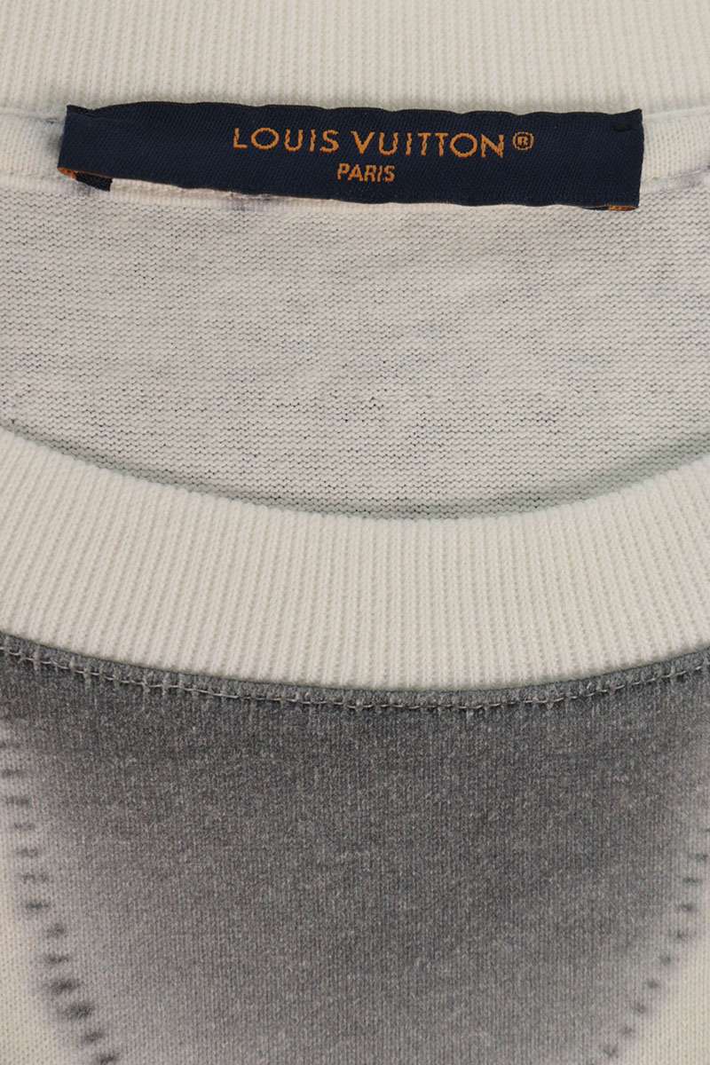 LOUISVUITTON Tie-Dye Monogram T-Shirt White/Grey Size XXL