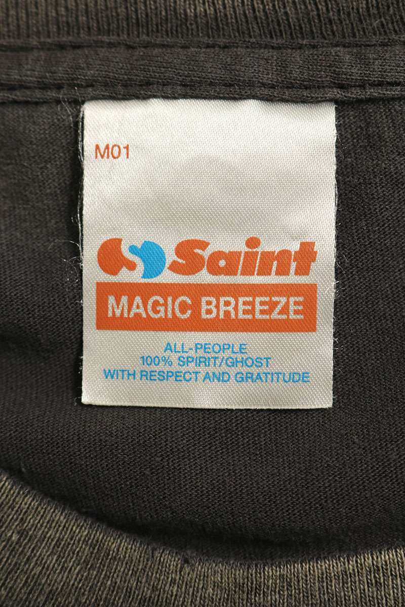 SAINT MICHAEL 25AW Distressed T-Shirt Black Size XL