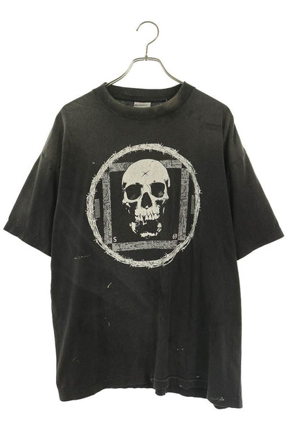 SAINT MICHAEL 25AW Distressed T-Shirt Black Size L