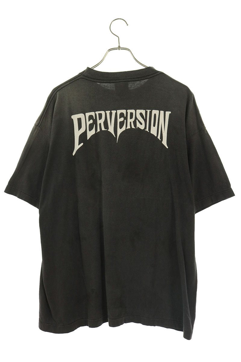 SAINT MICHAEL 25AW Distressed T-Shirt Black Size L