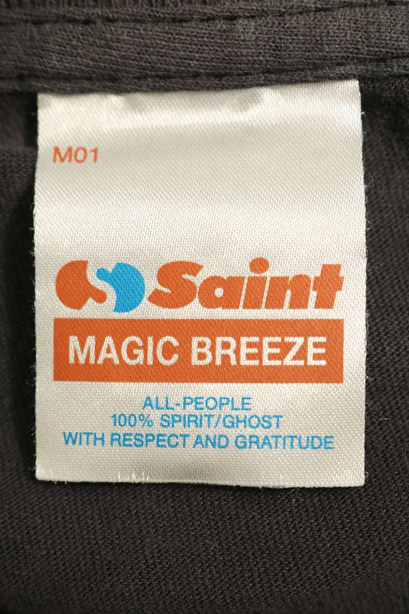 SAINT MICHAEL 25AW Distressed T-Shirt Black Size L