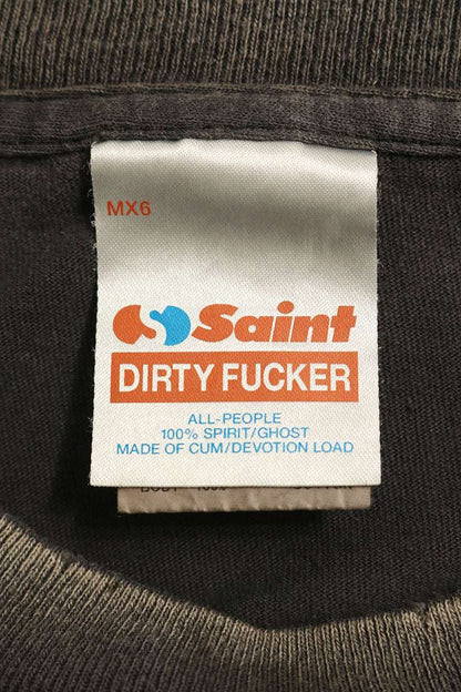 SAINT MICHAEL 25SS Distressed T-Shirt Black Size XL